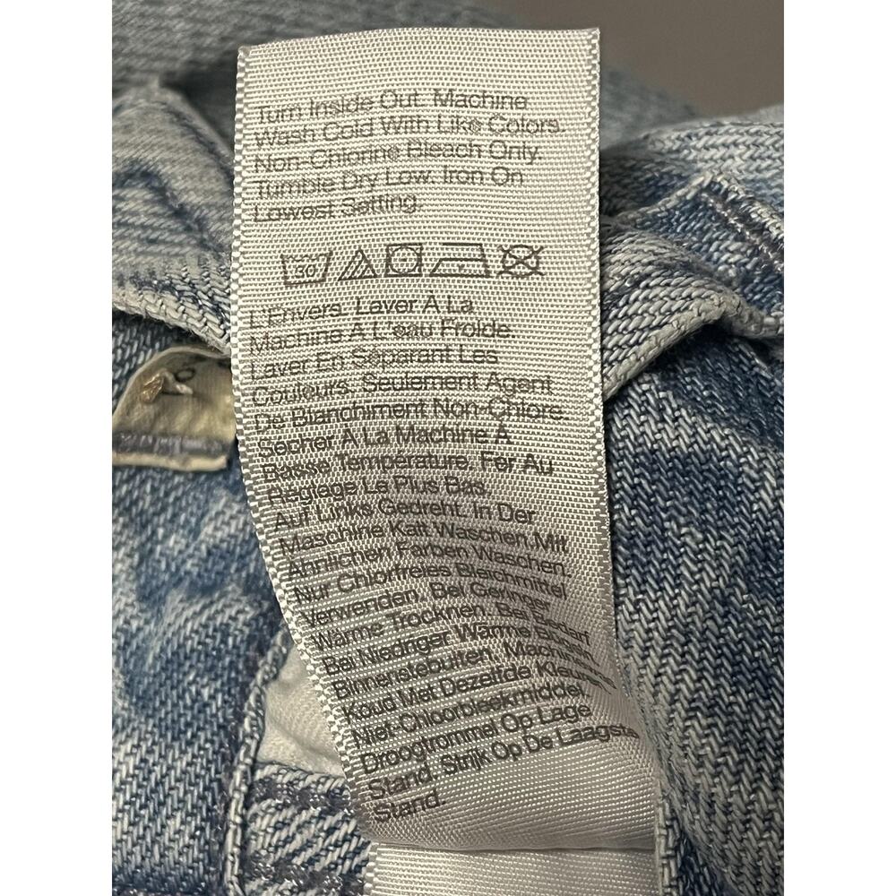 Madewell Jeans Womens 29 Light‎ Wash Blue Low-Slung Cargo Denim Tapered Leg - Picture 8 of 14